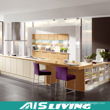 L em forma de cor da natureza móveis armários de cozinha (AIS-K292)